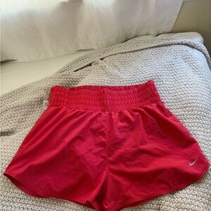 Nike Women's Pink Highwaisted Athletic Shorts